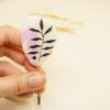 barbie pink handpainted resin pin