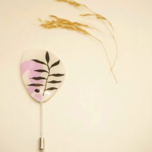 barbie pink handpainted resin pin