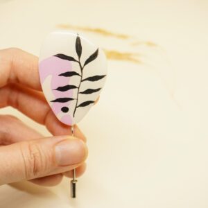 barbie pink handpainted resin pin
