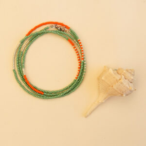 beads green and orange
