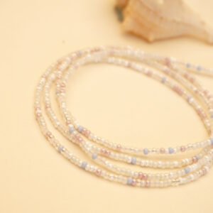 beads speckled blue and purple