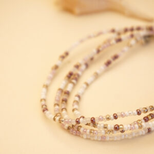 beads speckled purple and gold