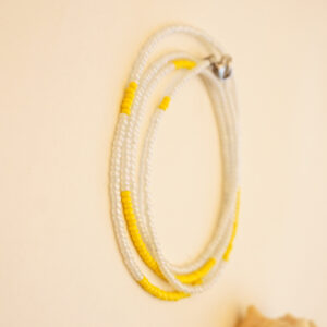 beads yellow and blue