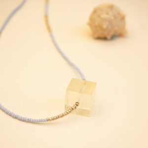necklace blue and gold