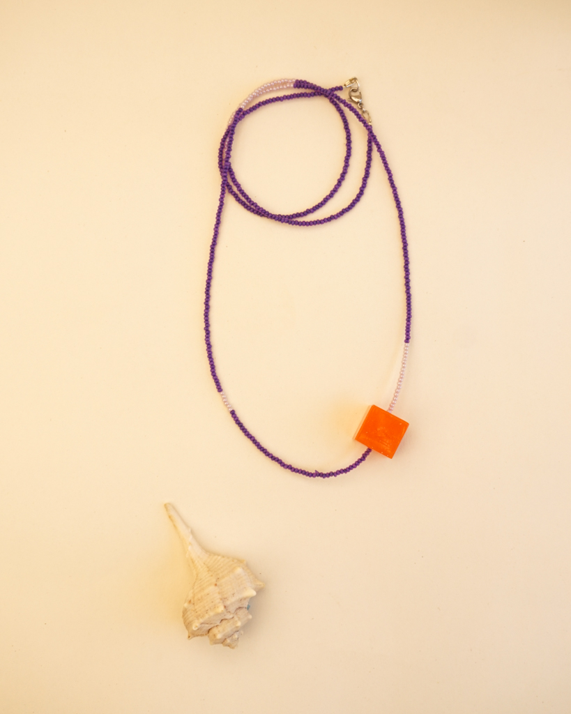 necklace purple and orange 1