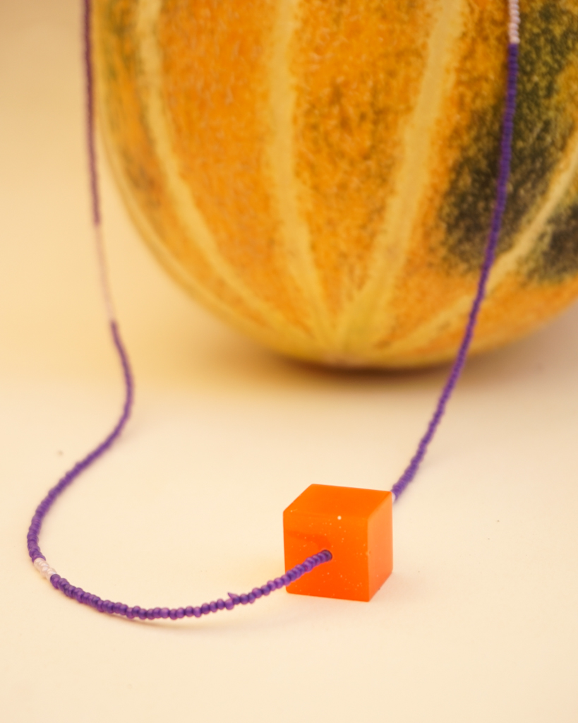 necklace purple and orange 2
