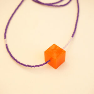 necklace purple and orange