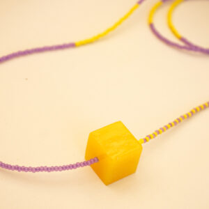 necklace purple and yellow