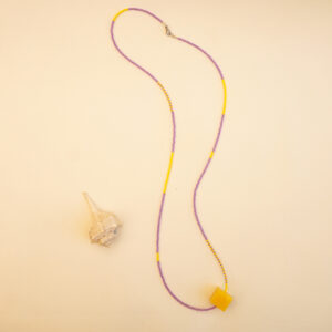 necklace purple and yellow