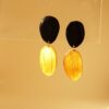 earrings organica black and gold