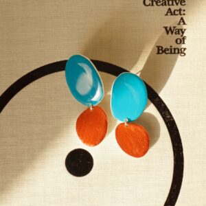earrings organica copper and blue