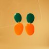 earrings organica tangerine and green