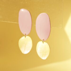 earrings organica pearl and lavender