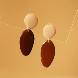 earrings organica chocolate and milk
