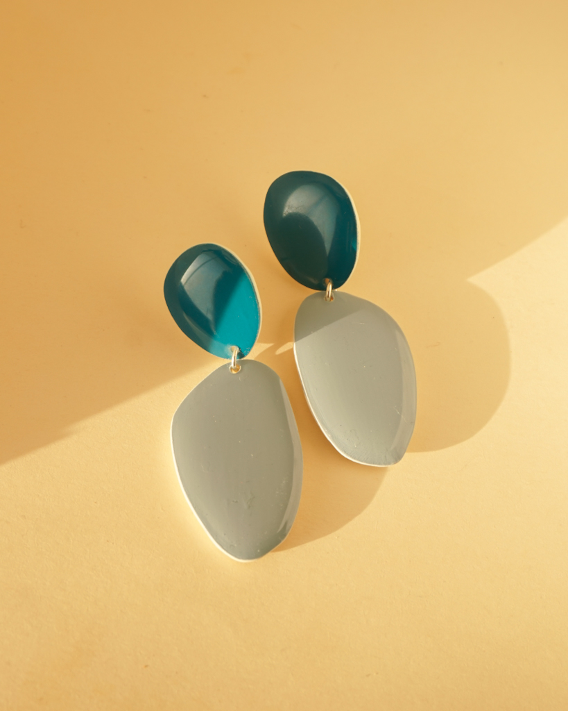 earrings organica sky blue and