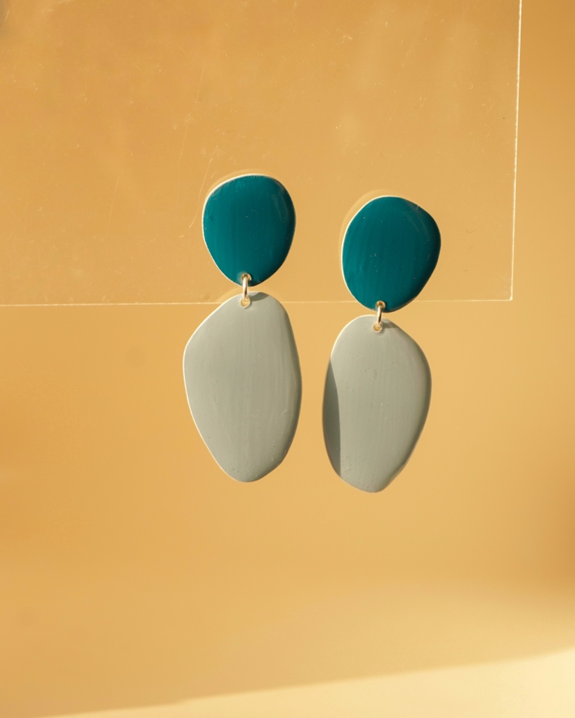 earrings organica sky blue and turquoise