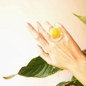 gold ring on hand