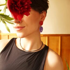 earrings-organica-carmine-and-purple