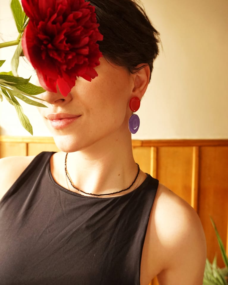 earrings-organica-carmine-and-purple