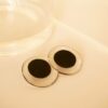circle earrings black