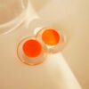 circle earrings orange