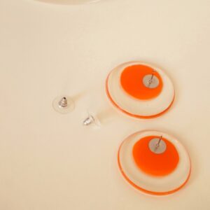 circle earrings orange back