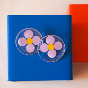 flower power earrings forget-me-nots