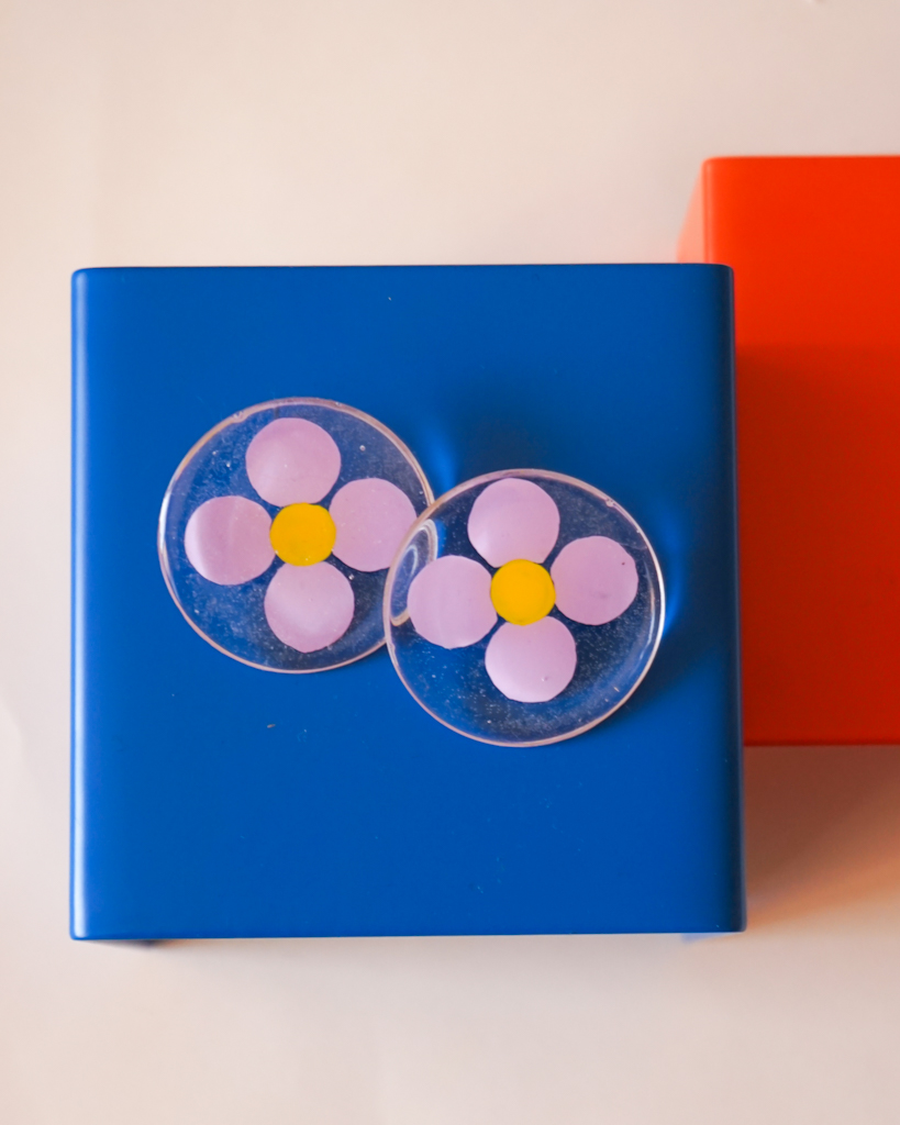 flower power earrings forget-me-nots