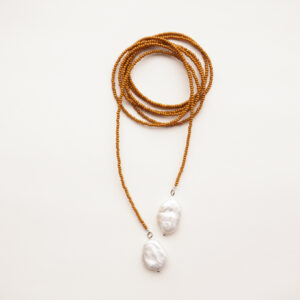 pearl necklace deep caramel