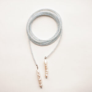 pearl necklace ice blue