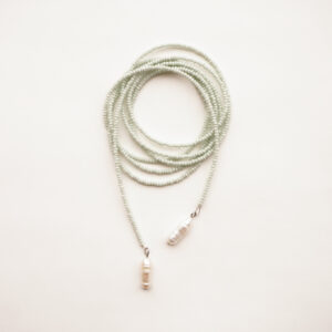 pearl necklace light sage