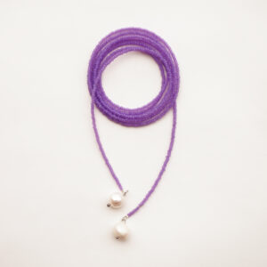 pearl necklace orchid purple