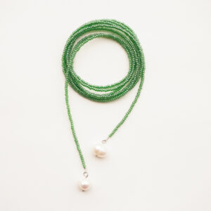 pearl necklace pine green