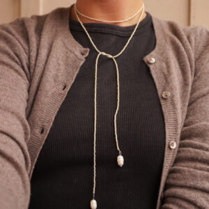 pearl necklace silver