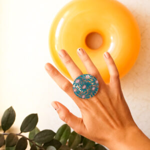 ring flower power blue daisy 2