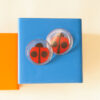 earrings lady bug